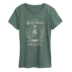Women's - Blue Moon - Artfully Crafted Short Sleeve Graphic T-Shirt - 1 of 4