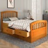 CAVINAS Twin Storage Bed Frame with 6 Drawers, Solid Pinewood Platform Bed, Bed with Headboards, Safe for Kids, No Box Spring Needed - 2 of 4