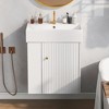 NicBex 21.6" Bathroom Vanity with Sink, Floating Vanity, Bathroom Cabinet Storage with 2 Spacious Drawers and 2 Open Shelf for Bathroom - 4 of 4