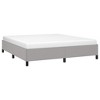 vidaXL California King Bed Frame, Fabric Upholstered Platform Bed Frame, Light Gray, No Mattress - 2 of 4