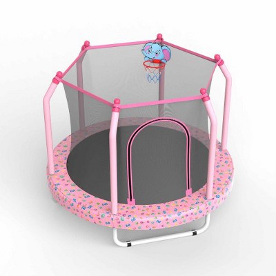 Acoinel Small Toddler Trampoline with Basketball Hoop