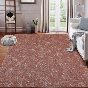 Coucheta Modern Farmhouse Textured Rug Washable Stain Resistant Low Pile Non-Slip Front Door Mat, Multi-Color & Size - 1 of 4