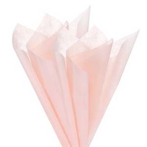 Cotton Translucent Waterproof Gift Wrap Paper 38 Pcs Tender Pink - 1 of 4