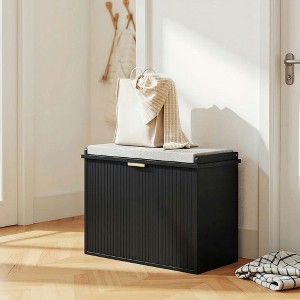 Resenkos Shoe Storage Bench - Padded Seat, Flip-Drawer, Entryway Shoe Cabinet, 24.4x10.2x18.7 Inches, - 1 of 4