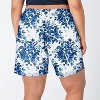Calypsa Women's Plus Size Chlorine Resistant 7" Board Shorts - 2 of 4