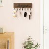 LunaLulinlk Multi Use 7 Wall Key Holder Hooks, Paulownia Wood Board Metal - 4 of 4