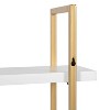 20" x 30" Leigh Wood and Metal Wall Shelf White/Gold - Kate & Laurel All Things Decor - 3 of 4