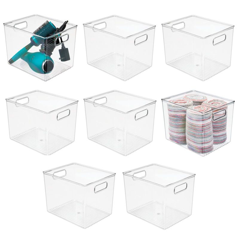 mDesign Plastic Bathroom Vanity Storage Organizer Bin with Handles, 1 of 9