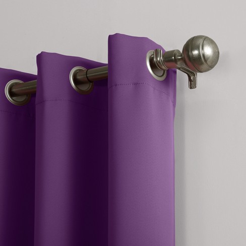 Riley Kids Bedroom Blackout Grommet Curtain Panel Purple 40