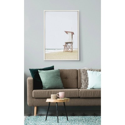 Sylvie Coastal Beach Lifeguard Tower Canvas Print, 36x27