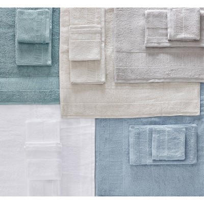 Gray Cotton Ridged 6-Piece Bath Towel Set