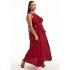 June + Vie by Roaman's Women's Plus Size Pleated Halter Maxi Dress - 4 of 4