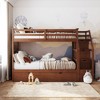 Whisen Twin-Over-Twin Bunk Bed, Bed Frame with Trundle and 3 Storage Stairs - 2 of 4