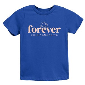 The Juniper Shop Forever Chasing Sunsets Sun Youth Short Sleeve Tee - S - Royal - 1 of 4