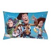 Disney Toy Story It's Play Time Blue, Green, and White, Woody and Buzz 2 Piece Toddler Sheet Set - Fitted Bottom Sheet and Reversible Pillowcase - 3 of 4