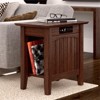 AFI Nantucket Solid Wood Charger End Table in Burnt Amber - 2 of 4