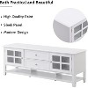 TV Stand for TV Up to 60 Inch TV Cabinet Entertainment Center with Drawers Storage Cabinets for Living Room Bedroom White - 3 of 4