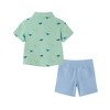 Andy & Evan  Infant Lt Green Dino Print Knit Buttondown Set - 2 of 4