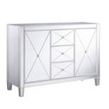 Monroe 3 Drawer Mirrored Cabinet Silver - Aiden Lane