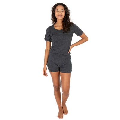 Leveret Womens Two Piece Short Cotton Pajamas Dark Gray M : Target