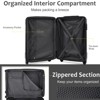 NAYSAYE Hardshell Luggage 20 Inch Lightweight ABS Carry On Suitcase with Double Spinner Wheels and TSA Lock for Travel, Black, 13.6"*8.3"*21.5" - 2 of 4