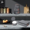 Orieon 5-Pc China Storage Containers Set, Felt Mug & Plate Organizer for Cups, Bowls, Dishes, Gray. - 3 of 4