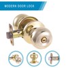 Gold Privacy Door Knob for Bedroom and Bathroom fits 1 3/8 to 1 3/4 inch doors easy to install reversible for left or right handed use - 4 of 4