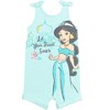 Disney Princess Rapunzel Ariel Belle Jasmine Aurora Baby Girls Snap Romper and Headband Newborn to Toddler - 3 of 4