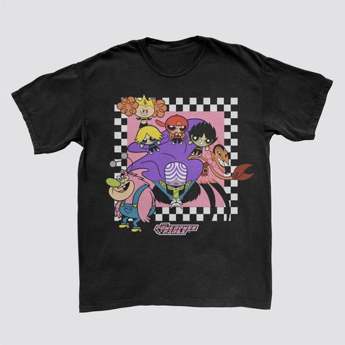 Men's The Powerpuff Girls Short Sleeve Graphic T-shirt - Black Xl