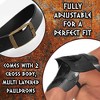Underwraps Dragon Warrior Faux Leather Shoulder Pauldrons Adult Costume Accessory | Black - 3 of 4