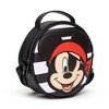 Disney Bag, Cross Body, Round, Pirate Mickey Mouse Smiling Expression Applique, Stripe Black White, Vegan Leather - 2 of 4