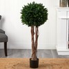 Nearly Natural 46-in Boxwood Artificial Topiary Tree UV Resistant (Indoor/Outdoor) - 2 of 2