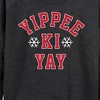Women's - Instant Message - Yippee Ki Yay Athletic Christmas Lightweight French Terry Slouchy - 2 of 4