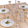 Silver Spoons Elegant Disposable Dinnerware Set for Party, Includes 20 Dinner Plates (10.25”) and 20 Dessert Plates (7.5”) – Charming Dots Collection - 2 of 3