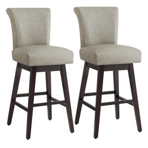 Spruce&Spring Upholstered 26-inch Counter Height Swivel Barstool - 1 of 4