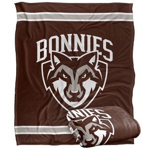 St. Bonaventure University Primary Logo Stripes Silky 50x60 Blanket, 1 Sided - 1 of 4