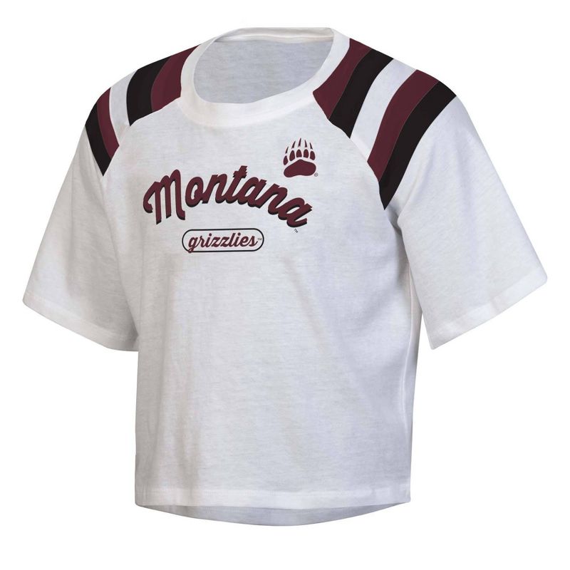 NCAA Montana Grizzlies Girls&#39; White Boxy T-Shirt, 1 of 3