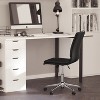 Merrick Lane Mid-Back Armless Home Office Chair with Height Adjustable Swivel Seat and Five Star Chrome Base - 2 of 4