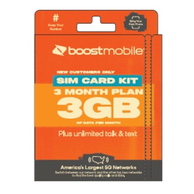 Boost Mobile Sim Kit (3gb) Data 3-month : Target