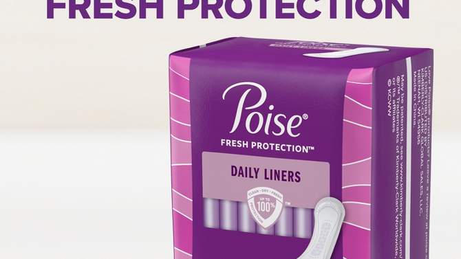 Poise Daily Incontinence Panty Liners - Very Light Absorbency, 2 of 9, play video