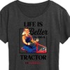 Women's - Instant Message - Life Is Better On A Tractor Short Sleeve Graphic T-Shirt - 2 of 4
