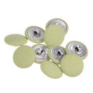 Unique Bargains Round Metal Sewing Cloth Covered Button 10 Pcs - 1 of 4