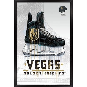 Trends International NHL Vegas Golden Knights - Drip Skate 20 Framed Wall Poster Prints - 1 of 4