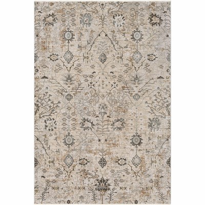 Claydon Taupe and Beige Synthetic Runner Rug 2'7" x 7'3"
