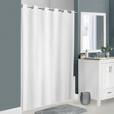 Norwalk Seersucker Insta Curtain Shower Curtain White - Zenna Home