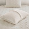 Okak All Size 3-Piece Thickened Knit Chenille Bed Comforter Set with Pillow Shams,Comfortable Lambswool Quilt Bedding Sets,Machine Washable - 4 of 4