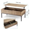 Jojoka Lift Top Coffee Table with Storage, Farmhouse Center Table, Hidden Storage Box, Small Side Table for Living Room - 2 of 4