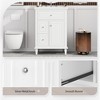 24" Bathroom Vanity with Sink, Freestanding White Cabinet with Flip Drawer, Solid Wood Frame, Adjustable Shelf & Ceramic Top - 4 of 4