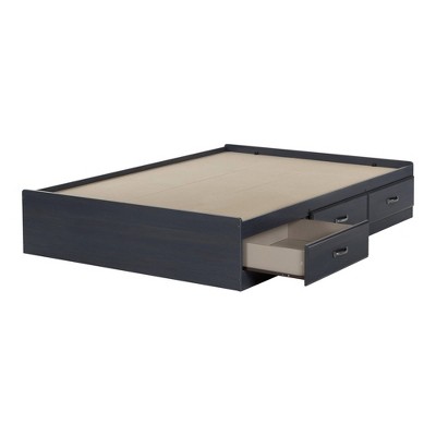 Full Ulysses Mates Bed with 3 Drawers  Blueberry  - South Shore