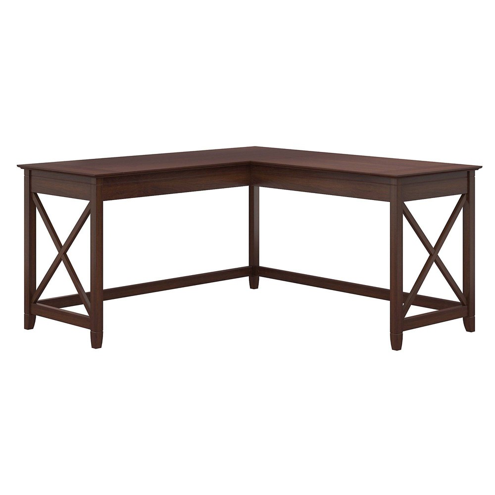 Photos - Office Desk 60W Key West L Shaped Desk Bing Cherry - Bush Furniture